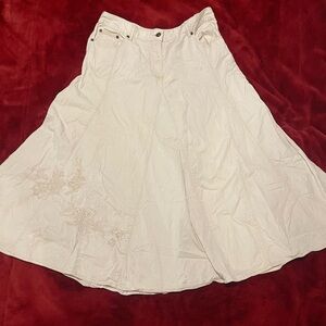 Faded glory beige midi skirt